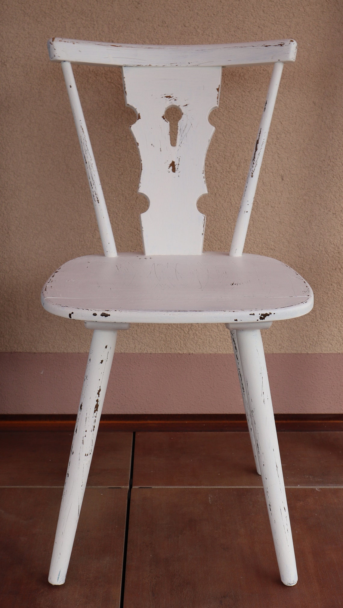 2-er Set antike weiße Stühle im Shabby chic Style Vintage | Etsy