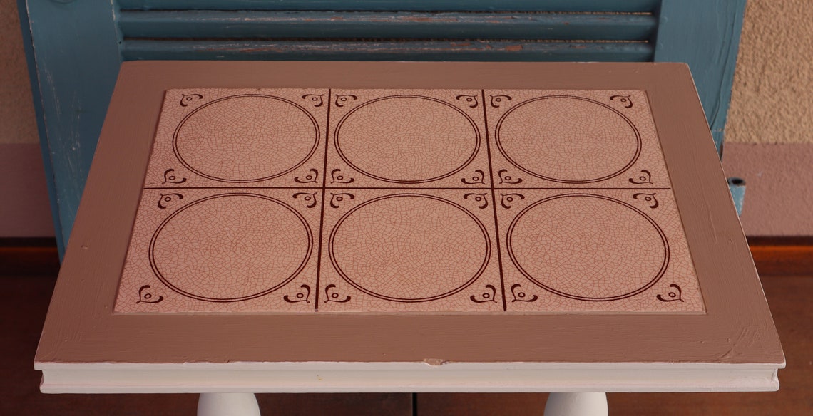 Alter Beistelltisch mit Fliesenplatte kleiner Tisch Shabby | Etsy