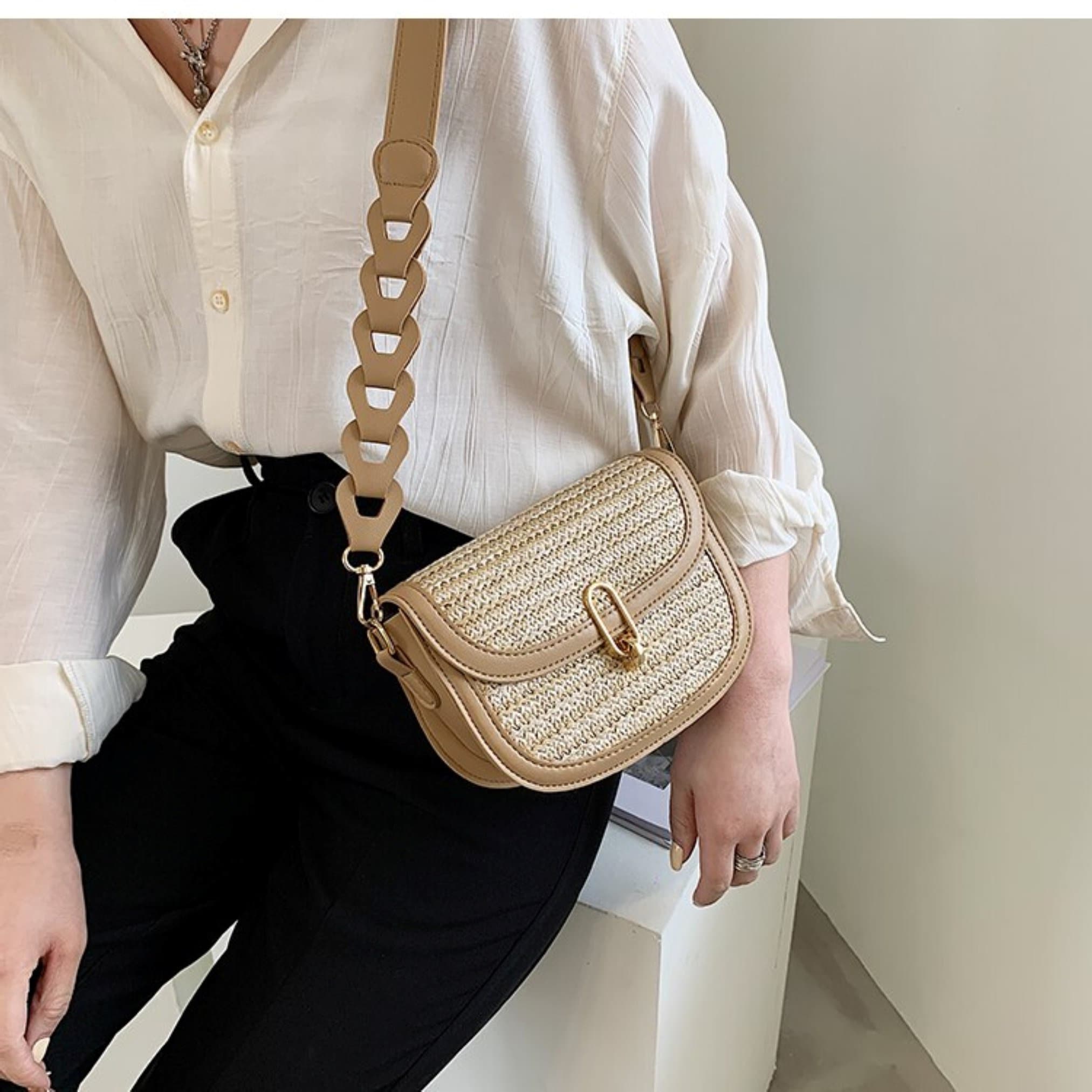 Summer Straw Crossbody Bag for Women Handwoven Knitted Etsy