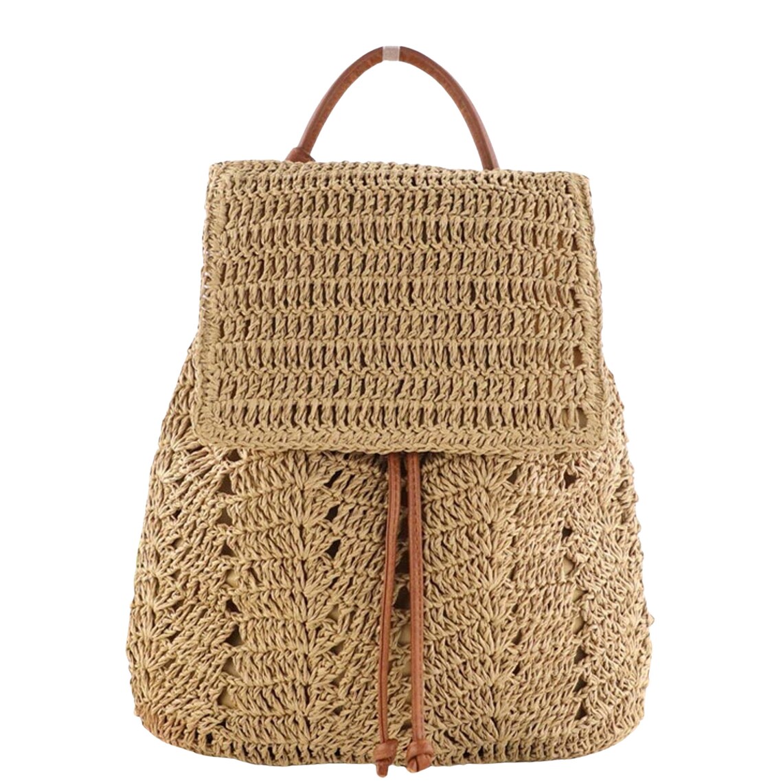 Straw Backpack for Women Handwoven Knitted Rattan and Eco Etsy