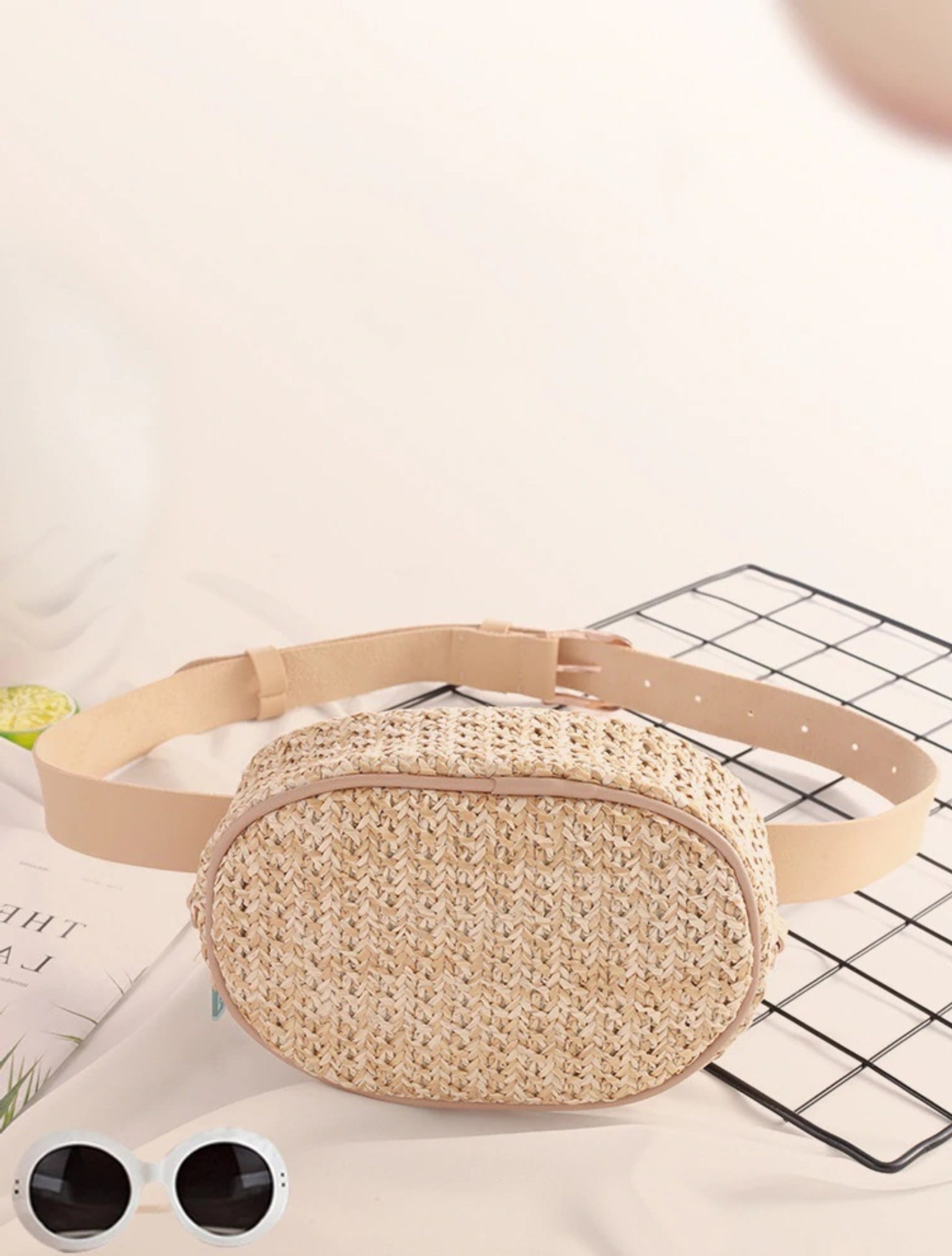 Straw Fanny Pack for Women Handwoven Knitted Paper Rope Etsy