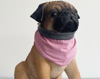 FRANZI - Rosa Hundehalstuch Wendehalstuch aus Jersey | in 2 Größen