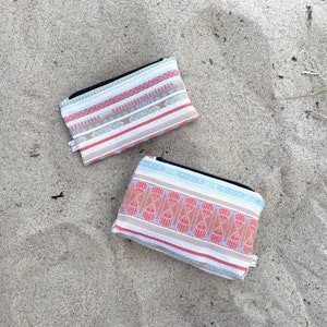 Boho Makeup Bag 8x5in | Woven Pencil Pouch 8x5in | Handmade Travel Organizer