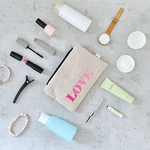 LOVE Kosmetiktasche | 20cm breit und 13 cm hoch