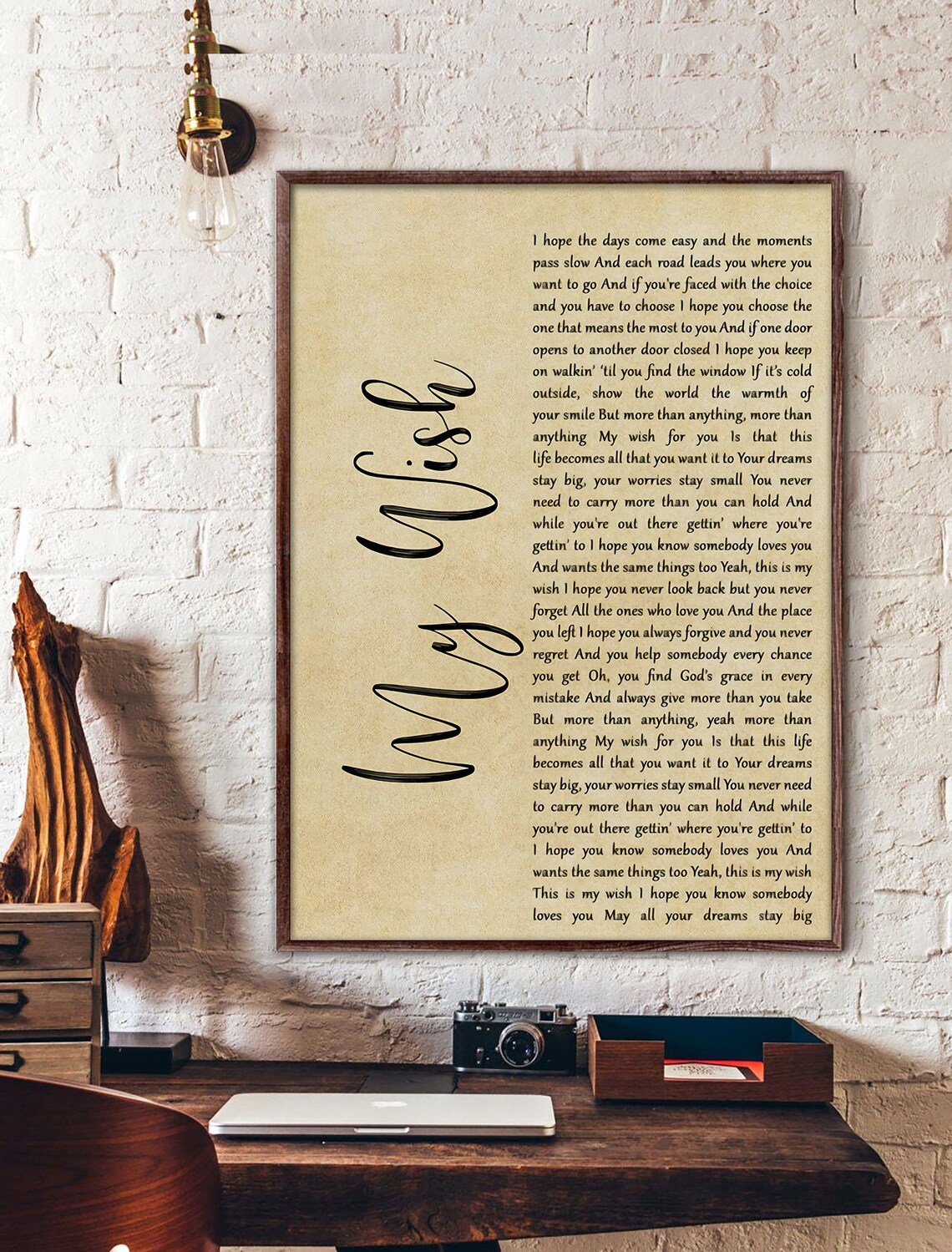Rascal Flatts My Wish Lyrics Poster My Wish Lyrics My Wish | Etsy