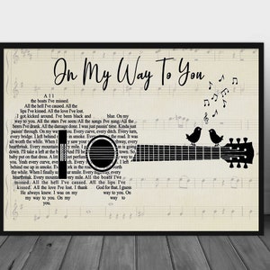 Cody Johnson On My Way To You Lyrics Poster Aint Nothin To Etsy