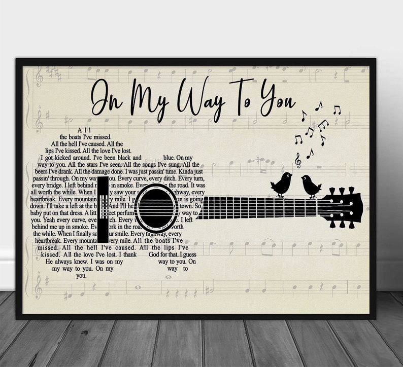 Cody Johnson On My Way To You Lyrics Poster Aint Nothin To Etsy