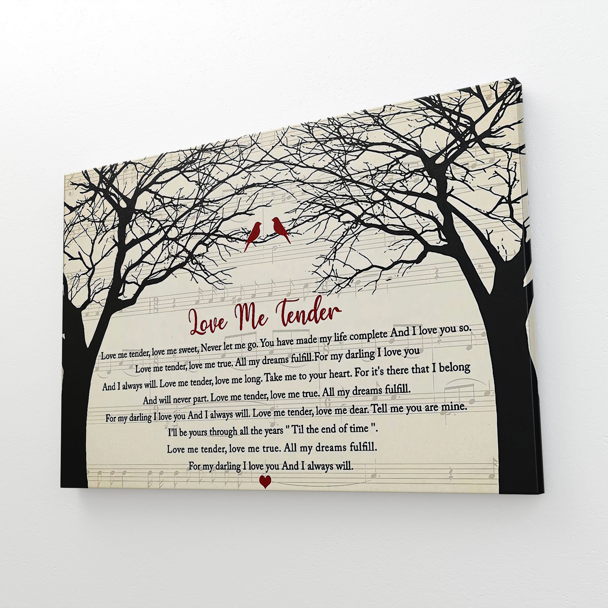 Elvis Presley Love Me Tender Lyrics Poster Loving You Movie | Etsy