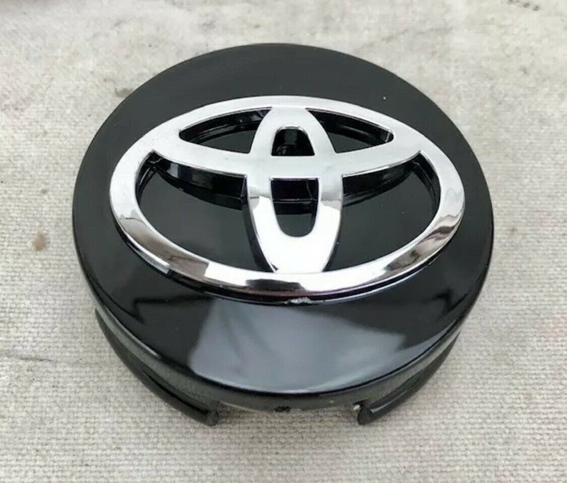 Set of 4 fits toyota wheel center hub cap gloss black chrome Etsy