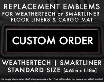 Custom WeatherTech | Smartliner Replacement Emblem Sticker Decals fit any OEMs Floor Liners & Cargo Mats