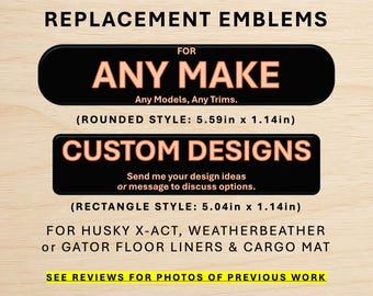 Custom Gator Replacement Emblem | Floor Liner Badge Sticker for Gator and Husky Floor Mats