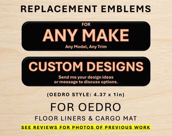 Custom OEDRO Replacement Emblem | Floor Liner Badge Sticker for OEDRO Floor Mats and Cargo Mats