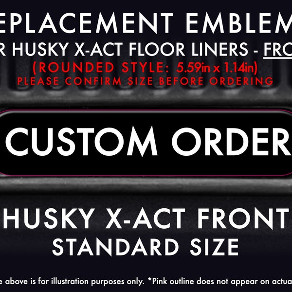 Custom Husky | Gator X-Act Contour Front Replacement Emblem Sticker Decals fit any OEMs Floor Liners & Cargo Mats