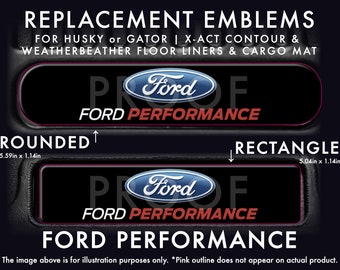 Husky | Gator X-Act Contour WeatherBeater Replacement Emblem Sticker Decals fit Ford Performance Floor Liners & Cargo Mats
