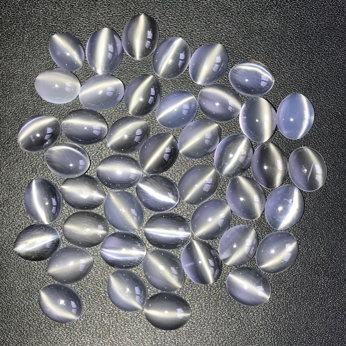 5 Pcs 8x10mm Natural Moonstone Cats Eye Cabochon Gemstone Etsy