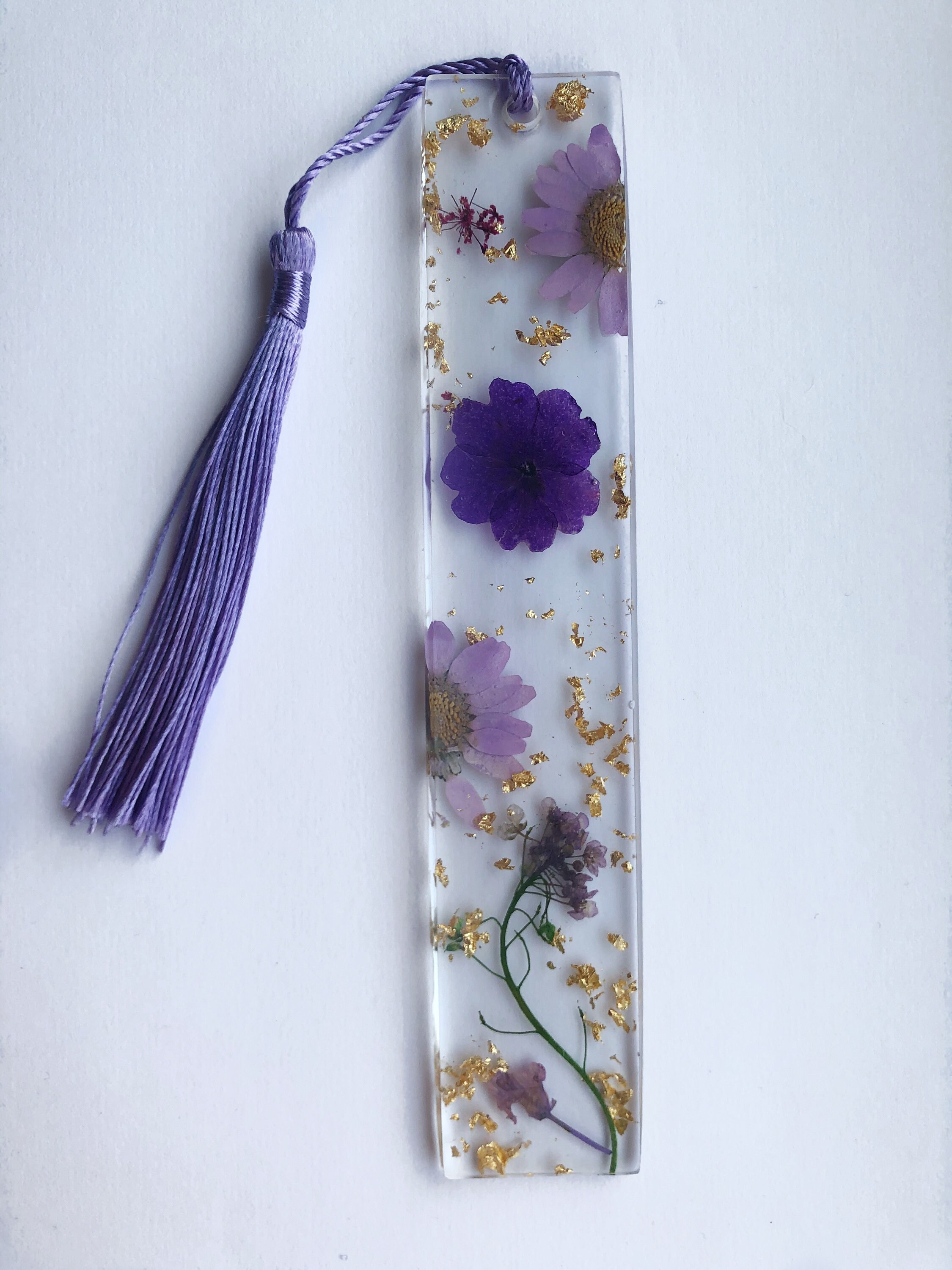 Handmade Dried Flower Resin Bookmark Customisable Bookmark Etsy