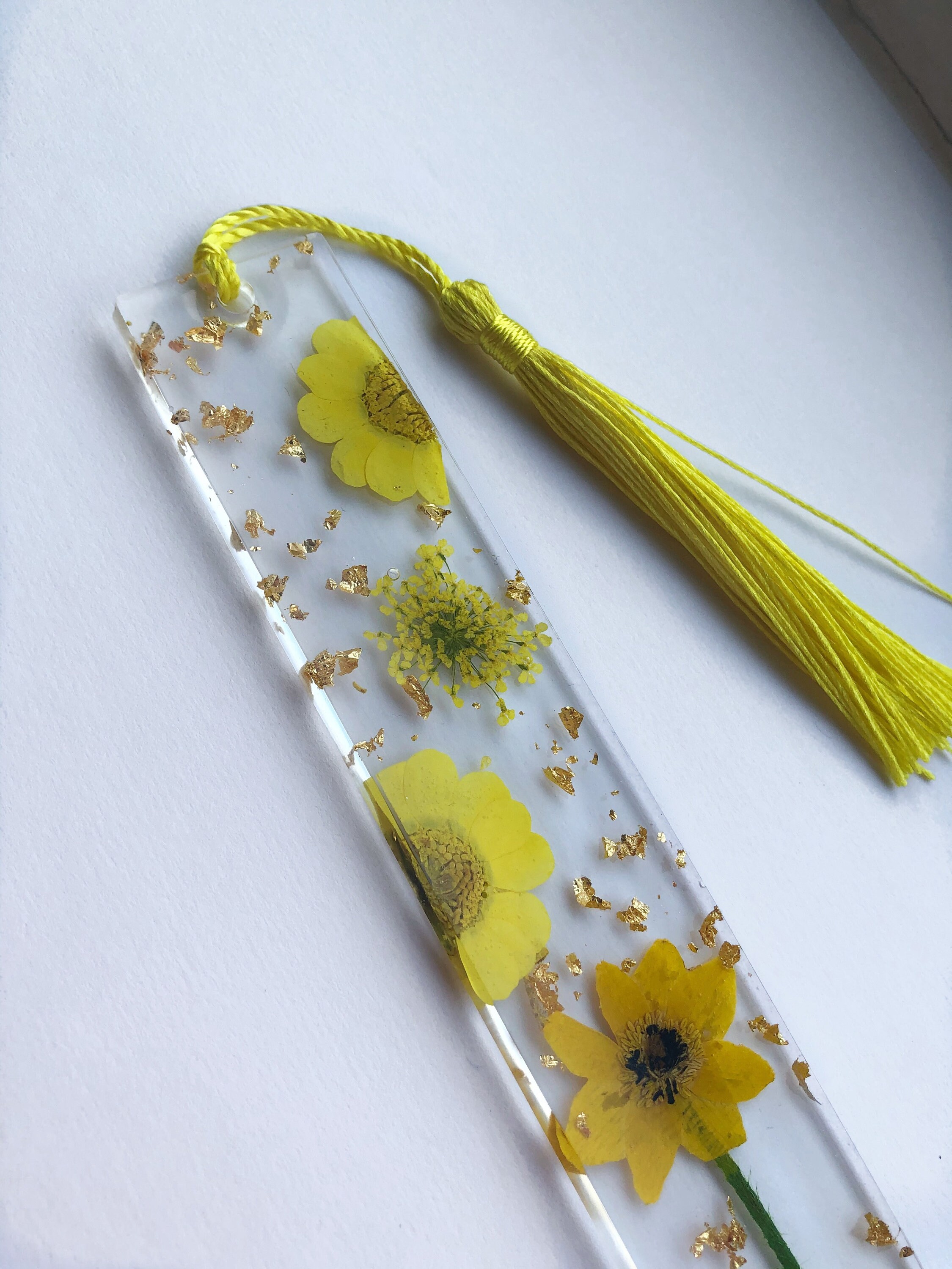 Handmade Dried Flower Resin Bookmark Customisable Bookmark Etsy