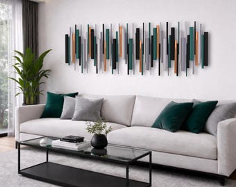 Wood Wall Art, Metal Wall Decor, Ocean Pulse