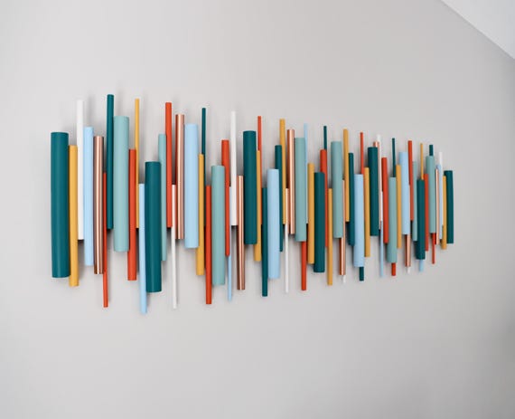 ネイビーアパレル　GYOGUN ART多色使い 木製フレーム付き 新品未使用 売れ筋 多色使いの木製アート作品 ネイビーアパレル GYOGUN ART多色