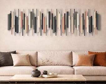 Wood Wall Art, Neutral 3D Wall Sculpture, Modern Abstract Decor