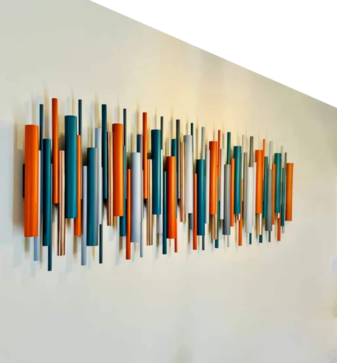 Original Modern Wall Art, 3d Wall Decor, Metal Wall Art, Wood Wall