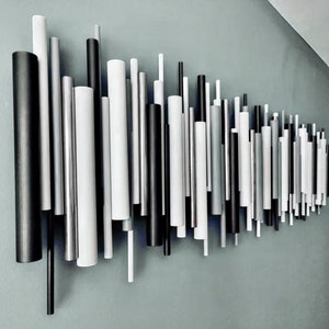 Sleek Grey Tones - 3D Wooden Decor - Handmade Wall Decor - Abstract Wall Art - Sculpture Wall Art - Modern Wall Art - Condo Wall Decor