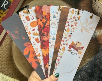 Autumn Leaves Bookmark Collection: PSL, Pumpkin, Book Lover