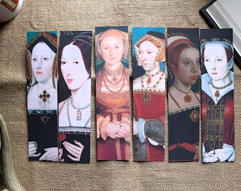 Six Wives Bookmark, Ex Wives, Tudor Bookmark, Aragon, Boylen, Seymour, Parr, Cleeves, Howard, Henry VIIII, Tudor History, Divorced, Survived