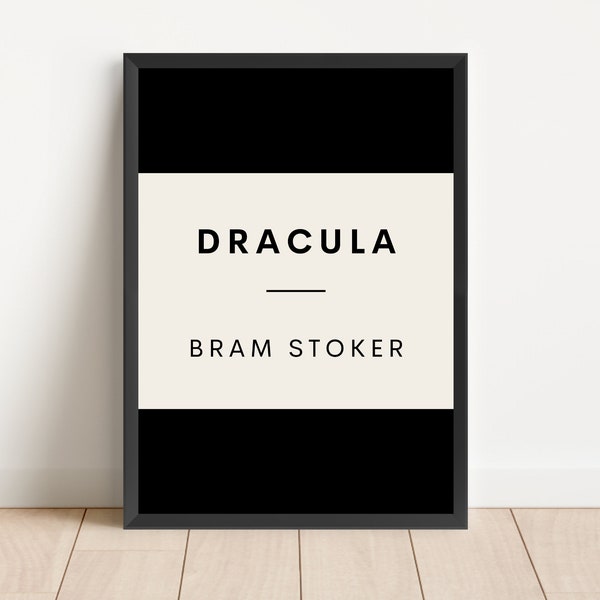 Vintage Book Cover Poster | Dracula | Bram Stoker | Classic Literature | Book Cover Print | Retro Poster | Vintage Book | Vampire Book