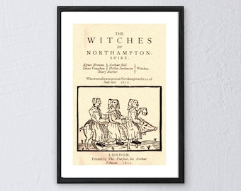 Witch Print | Occult Decor | Witch Decor | Vintage Wall Art | Witchcraft Pamphlets | Historical Document | Reproduction |