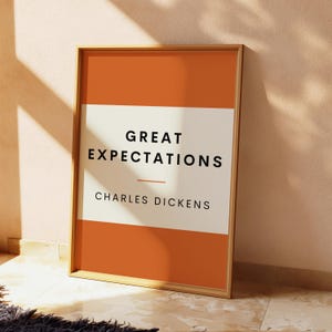 Vintage Book Cover Poster | Great Expectations | Charles Dickens ...