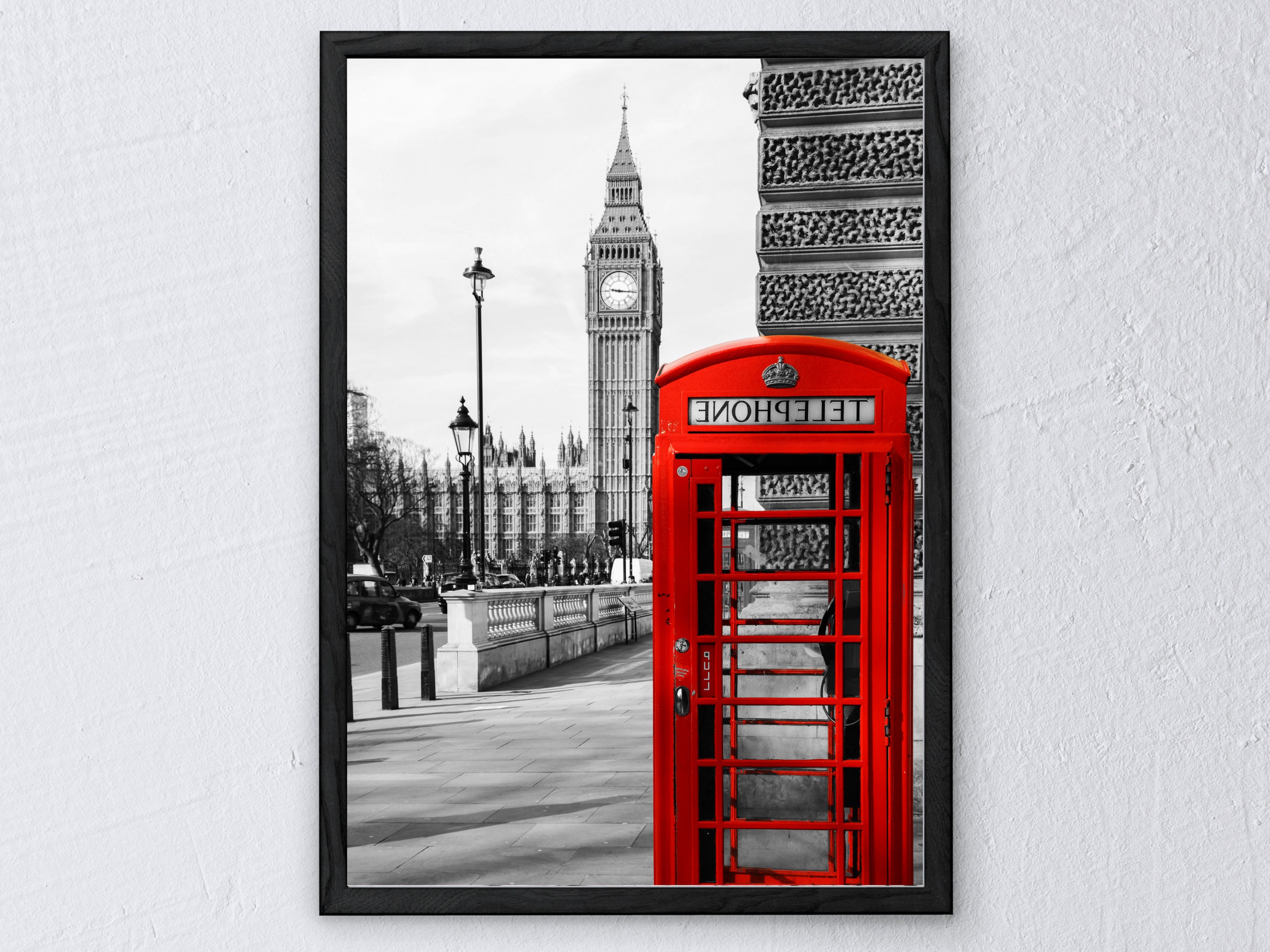 London Black and White Print City Wall Art London Wall | Etsy