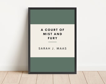 A Court of Mist and Fury Print | Sarah J Maas Print | ACOTAR Series Poster | Bookish Wall Art | Vintage Retro Inspired Print | Book Cover
