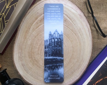 Dracula Quote Inspired Bookmark, Whitby Abbey, Bram Stoker, Classic Literature, Gothic Horror, Literary Locations, Vampire, Count Dracula