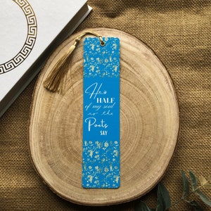 The Song of Achilles Inspired Bookmark | He Is Half Of My Soul As The Poets Say | Songs of Achilles | Madeline Miller | Book Quotes