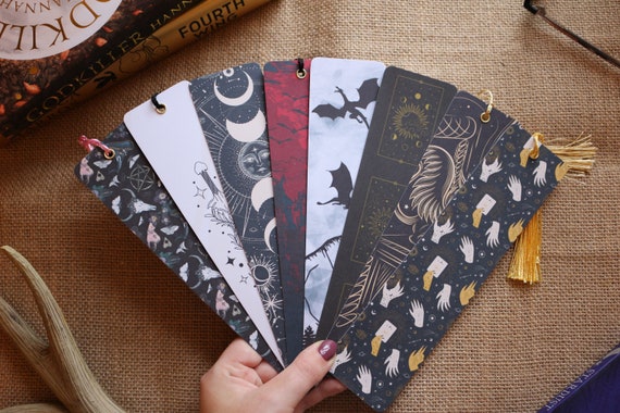 Fantasy Bookmark with Tassel: Dragon, Tarot, Gothic, Witchy