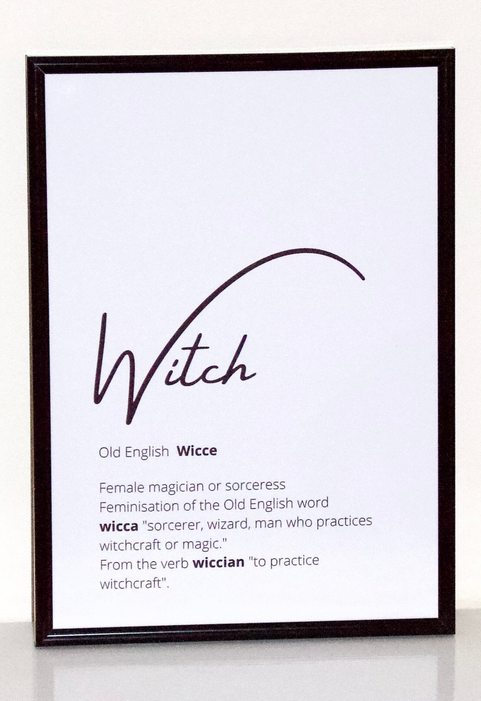 Witch Definition Print Witchcraft Wall Art Prints Home | Etsy