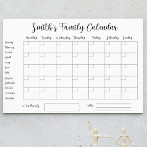 Personalized Acrylic calendar, Dry Erase Acrylic Planner, Monthly Acrylic calendar for wall, 2022 Wall Calendar