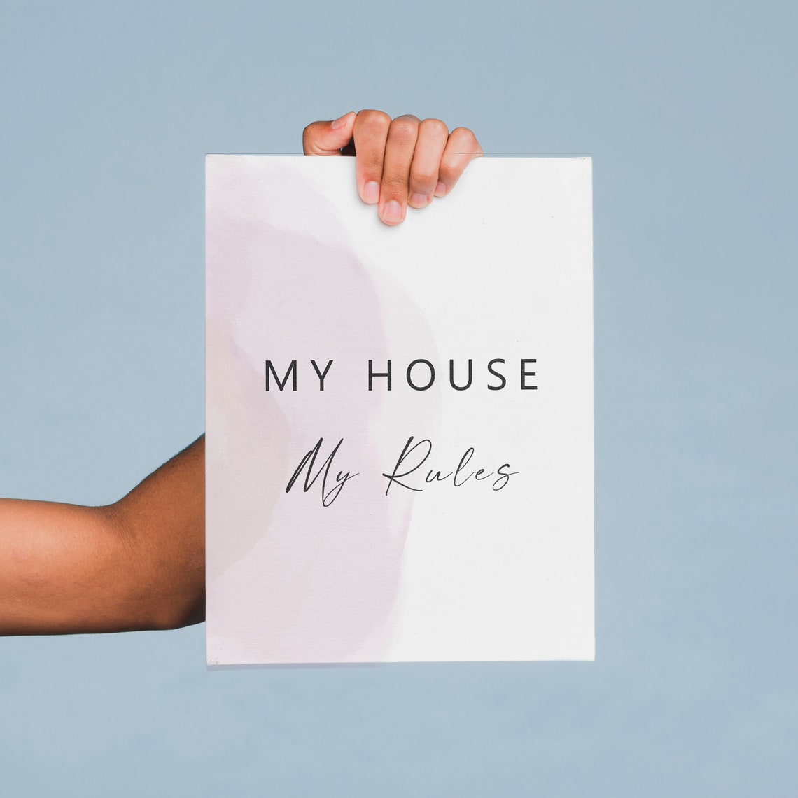 Wall Art My House My Rules Wall Art Watercolor Wall Poster Etsy