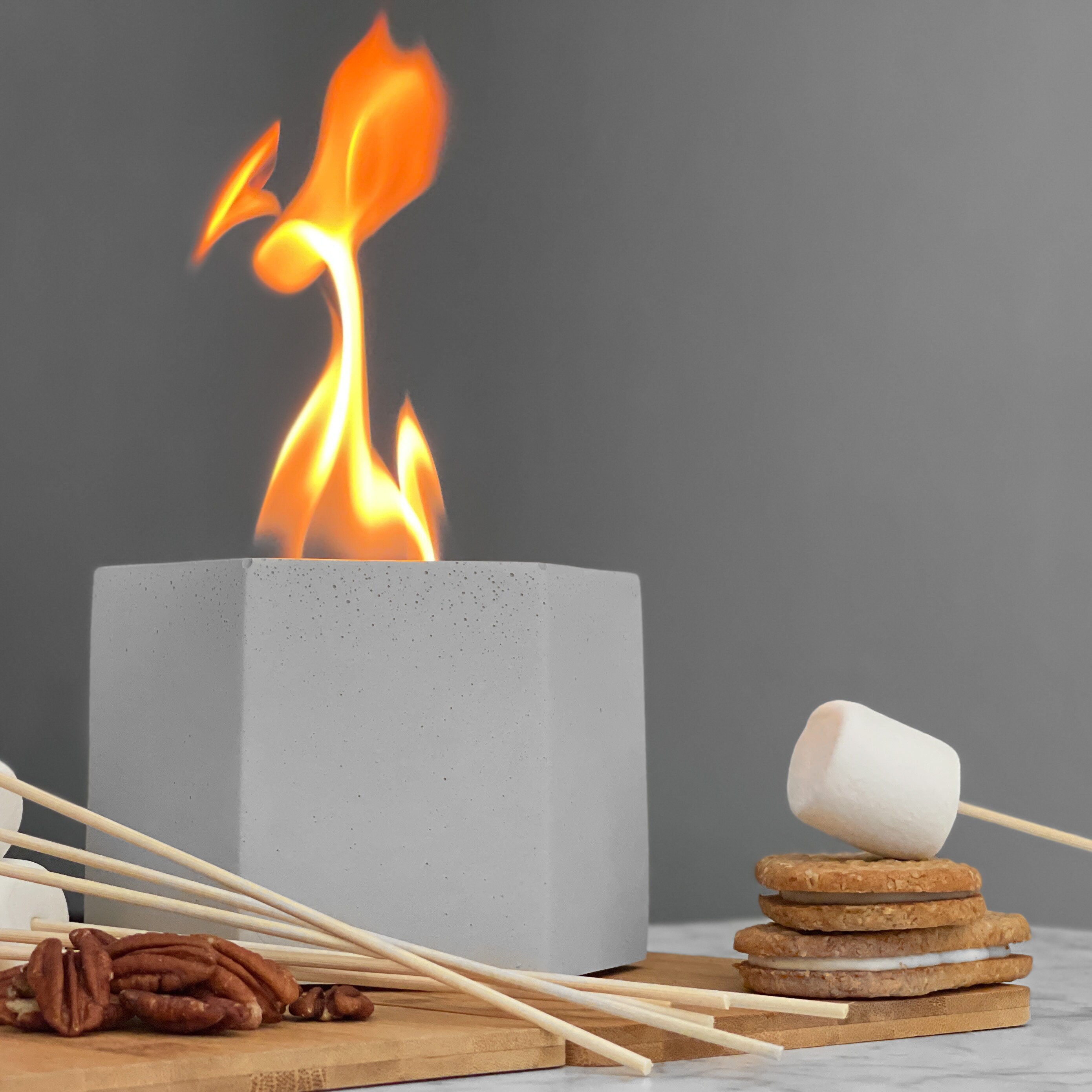 Rubbing Alcohol Indoor Fire Bowl Tabletop Fire Pit Concrete Etsy