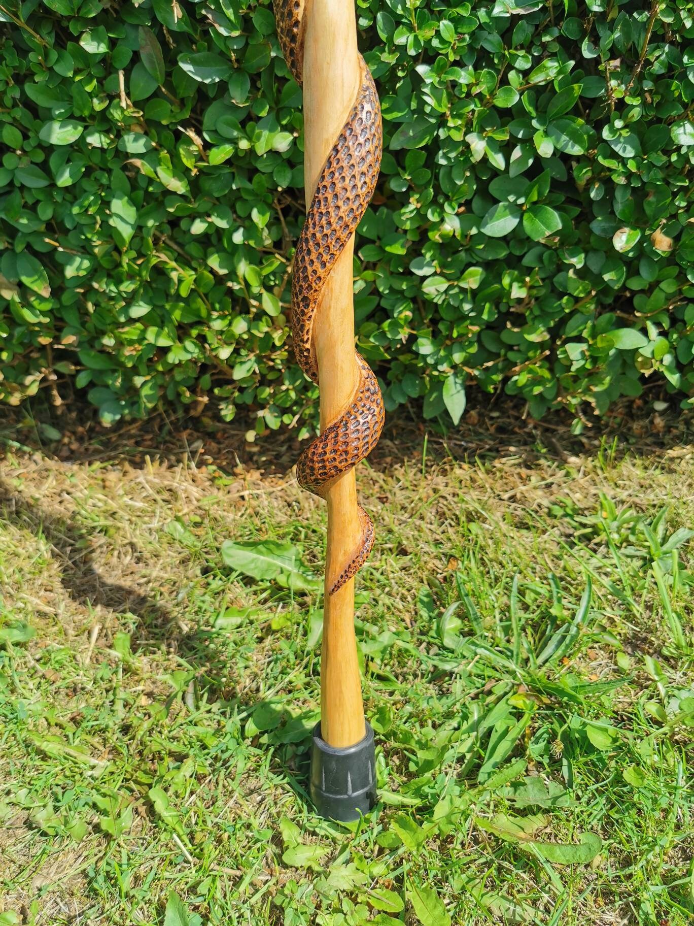 Hand Carved Snake Walking Stick 96cm tall handmade walking Etsy