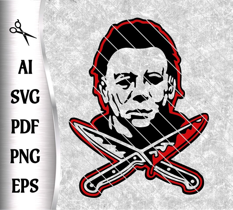 Download Michael Myers Halloween Cut File Cricut Silhouette Svg Pdf Png | Etsy