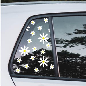 Daisy Window Decal: Boho Floral Vinyl Car Sticker