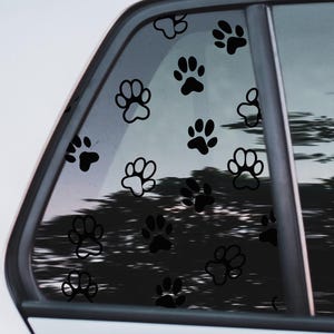 Bildekal med hundtassavtryck: Vinylklistermärke för husdjursälskare, dekoration med djurspår
