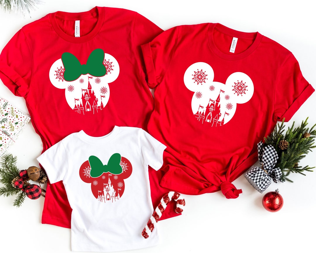 Christmas Disney Family Shirt Disney Minnie and Mickey Mouse Etsy Christmas Disney Family Shirts