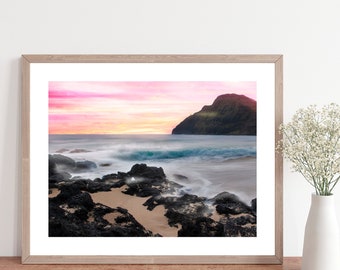 Makapu'u Beach Park at Sunset | "Maximo" | Hawaiian Landscape Photography | Oahu Travel Print
