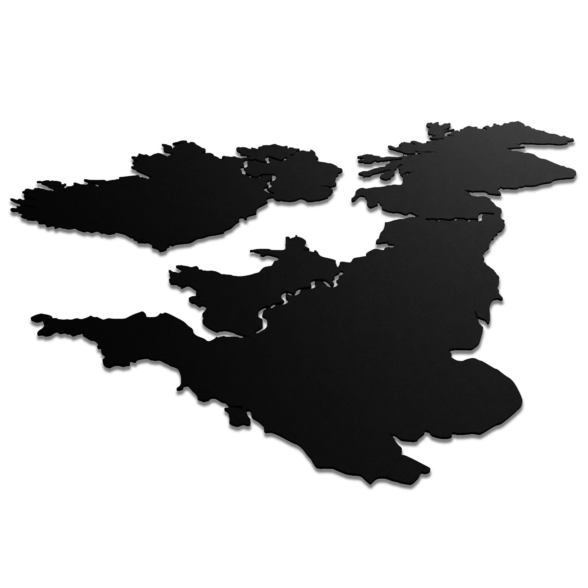 Metal World Map british Isles Map Metal Wall Art Personalise With