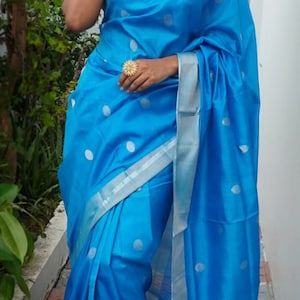 uppada silk saree| uppada silk saree with blouse| blue soft silk saree| designer bridal saree| Bollywood wedding saree