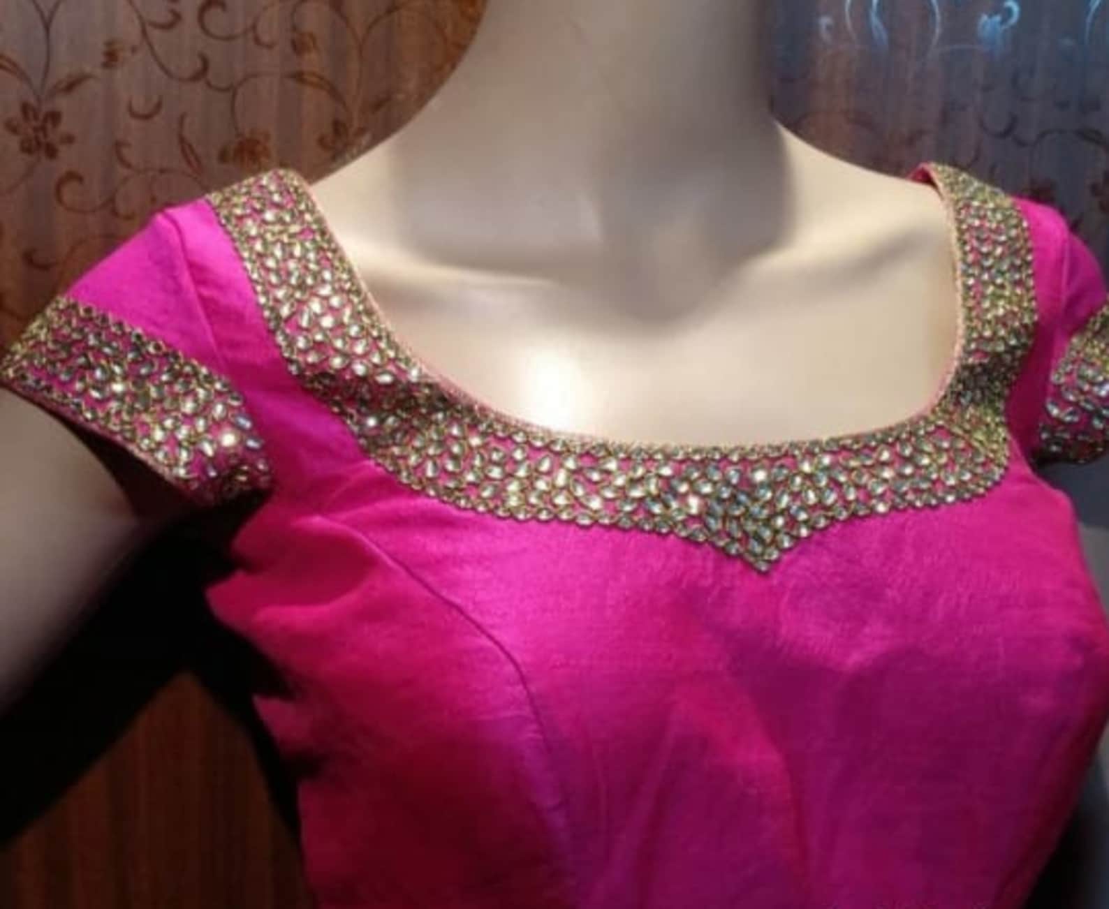 Maggam Work Blouse Saree Blouse With Handmade Embroidery Aari Work ...