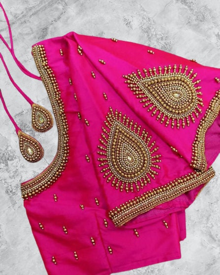 Maggam Work Blouse Handmade Embroidery Blouse Saree Blouse